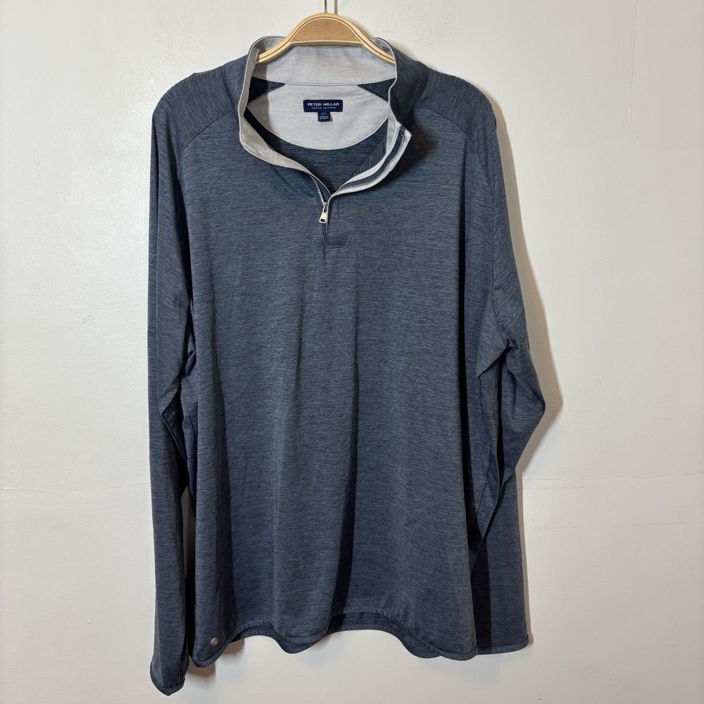 Peter Millar Crown Crafted Stealth Performance Pullover XXL Navy Quarter Zip